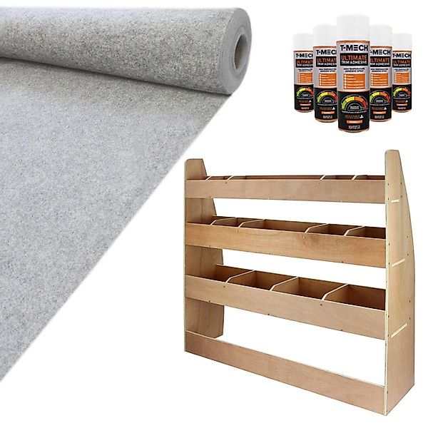 Monstershop 11Silber Grau Teppich-VerkleidungKleber & VW Caddy Regal im Set günstig online kaufen