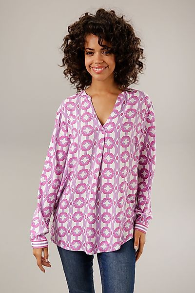 Aniston CASUAL Schlupfbluse mit extravagantem, graphischem günstig online kaufen