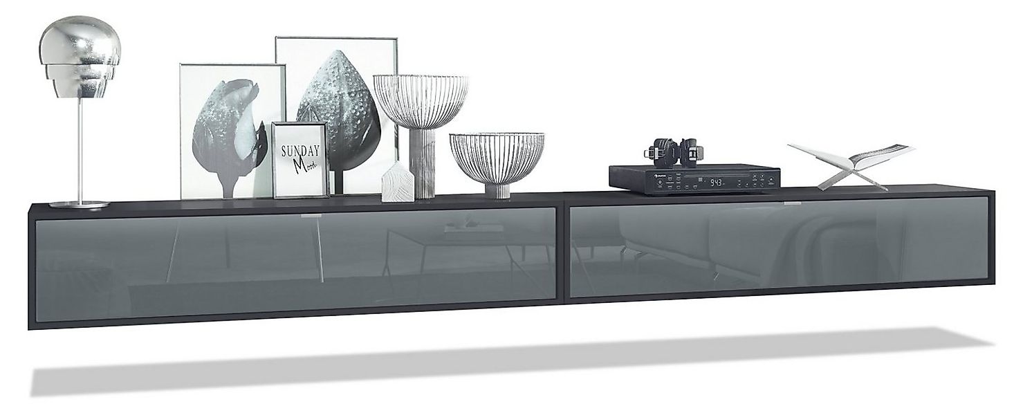 Vladon Lowboard Lana 1400 (2er-Set Tv-Kommode, mit Klappe dahinter 3 Fächer günstig online kaufen