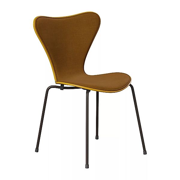 Fritz Hansen - Serie 7™ Stuhl Vorne gepolstert Braun Bronze - true yellow/S günstig online kaufen
