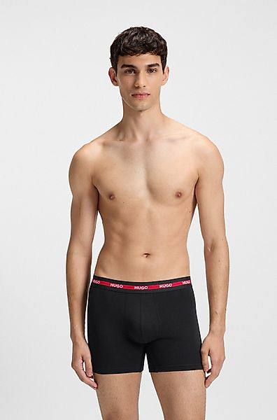HUGO Underwear Trunk "BOXERBR TRIPL PLANET", kontrastfarbener Bund mit Logo günstig online kaufen