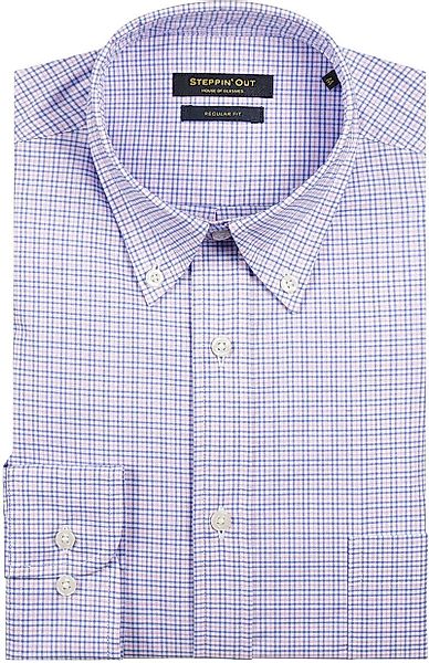 Steppin' Out Hemd Karos Blau Rot - Größe L günstig online kaufen