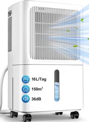 LEENON Luftentfeuchter Luftentfeuchter Elektrisch,Timer,16L/24H, leise 36dB günstig online kaufen