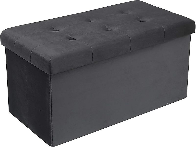 Woltu Sitzhocker (1 St), mit Stauraum, Sitzbank faltbar, aus Samt, 76x37,5x günstig online kaufen