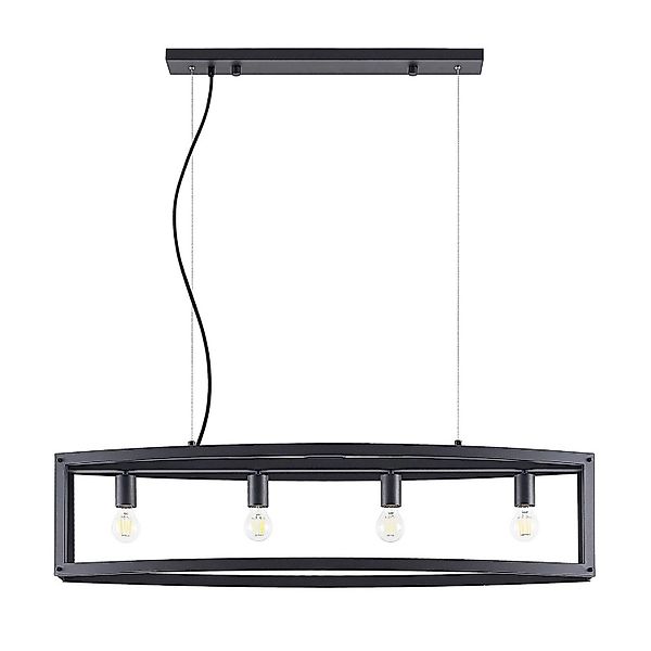 Lindby Pendelleuchte Mizgin 9921135 Landhaus Vintage Rustikal in Schwarz au günstig online kaufen