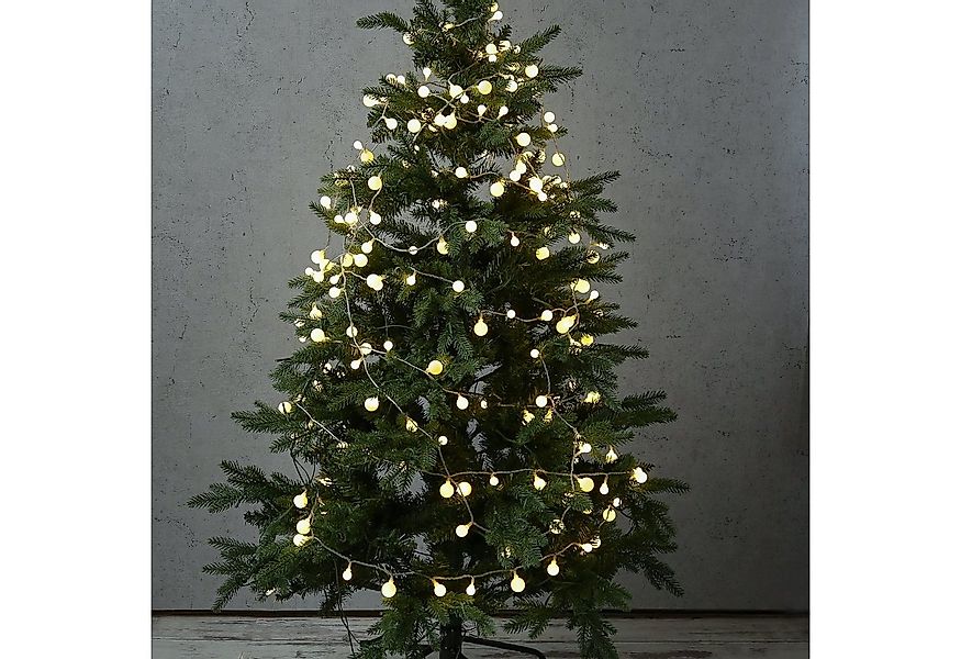 MARELIDA LED-Lichterkette Berry Cherry 120 weiße Kugeln 3 Größen 9m Außen W günstig online kaufen