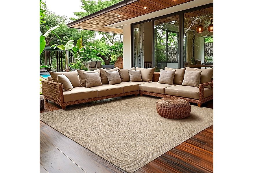 SIMPEX24 Outdoorteppich Unicolor, Rechteckig, Höhe: 3 mm, Teppich Wetterfes günstig online kaufen