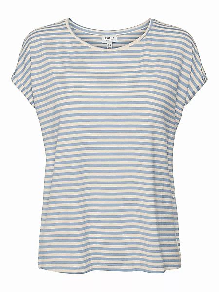 Vero Moda Damen T-Shirt VMAVA PLAIN STRIPE - Regular Fit günstig online kaufen