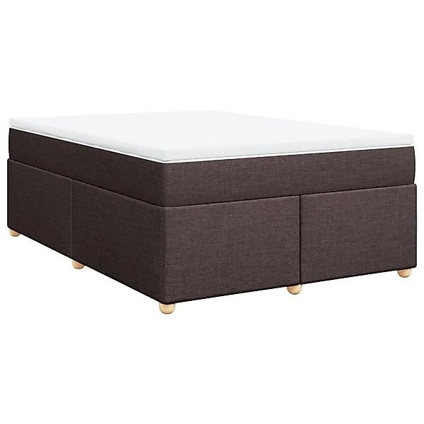 vidaXL Boxspringbett mit Matratze Dunkelbraun 160x200 cm Stoff 3285390 günstig online kaufen