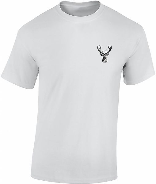 Baddery Print-Shirt Jäger T-Shirt: "Hirschkopf" - günstig online kaufen