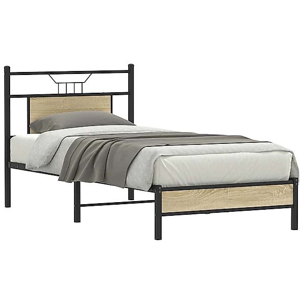 vidaXL Bett Bettgestell ohne Matratze Sonoma-Eiche günstig online kaufen