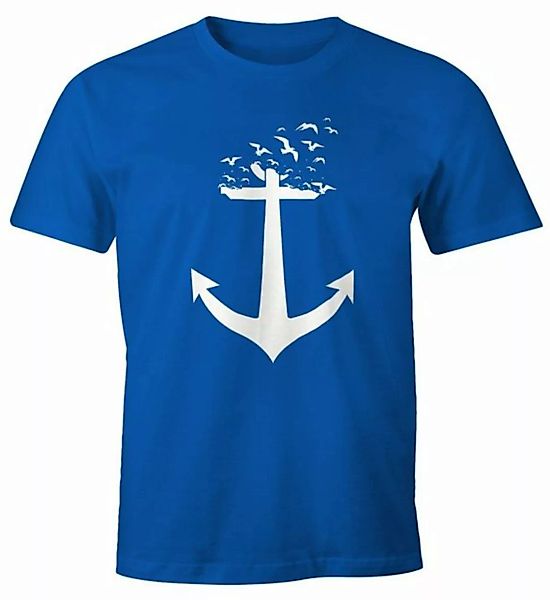 MoonWorks Print-Shirt Herren T-Shirt Anker Vögel Birds II Shirt Moonworks® günstig online kaufen