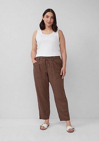 s.Oliver Chinos Hose Leinenmix-Hose im Relaxed Fit mit Elastikbund günstig online kaufen