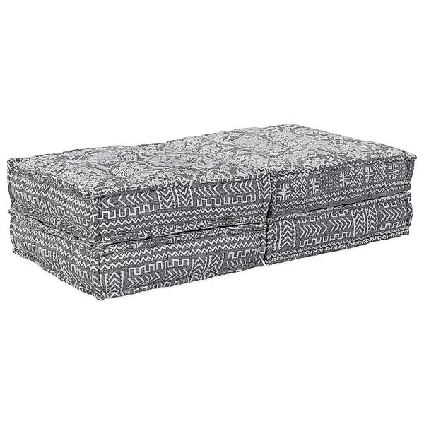 vidaXL Sitzauflage Puff-Schlafsofa 2-Sitzer Modular Hellgrau günstig online kaufen