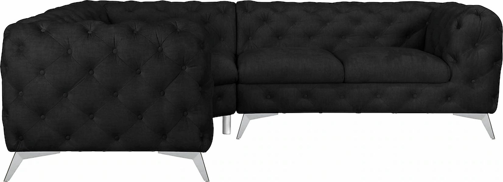 Home affaire Chesterfield-Sofa "Ecksofa GLYNIS L-Form mit Wellenunterfederu günstig online kaufen