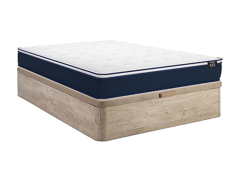 Set aus Bettgestell mit Bettkasten + Taschenfederkernmatratze & Topper - 16 günstig online kaufen