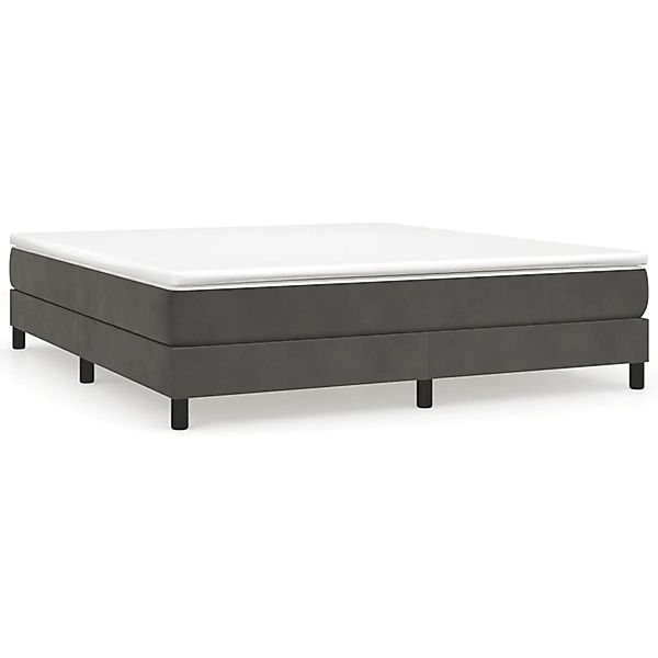 vidaXL Boxspringbett Boxspringbett mit Matratze Dunkelgrau 180x200 cm Samt günstig online kaufen