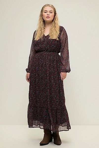 Studio Untold Maxikleid Maxikleid A-Line Paisley Print V-Ausschnitt günstig online kaufen