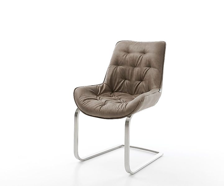 Freischwinger Taimi-Flex Mikrofaser Taupe Vintage Freischwinger flach Edels günstig online kaufen