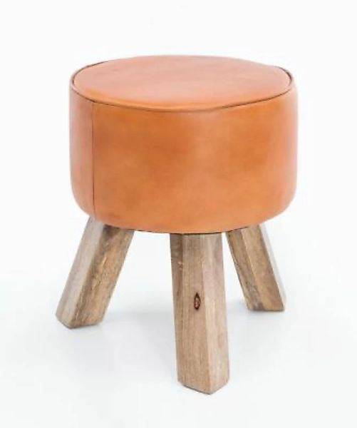 FineBuy Sitzhocker Mango Braun 37 x 37 cm Sitzfläche braun günstig online kaufen