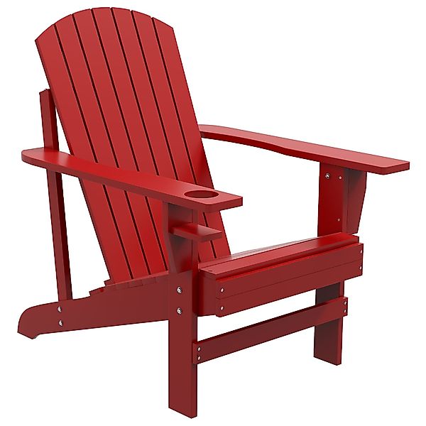 Outsunny Gartenstuhl Adirondackstuhl mit Becherhalter Gartenliege günstig online kaufen