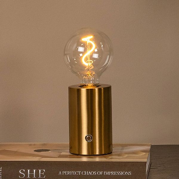 Akku-Tischlampe Vivo, messingfarben, Höhe 22 cm, Metall günstig online kaufen