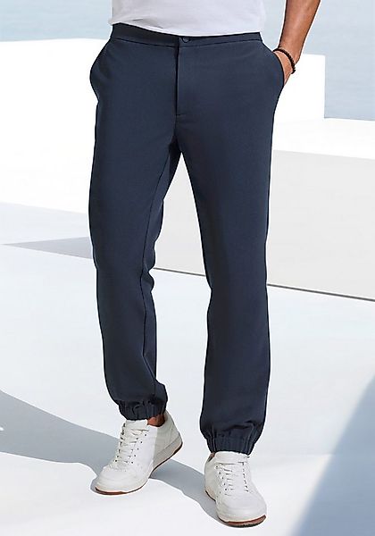 John Devin Stoffhose mit elastischen Bündchen, aus leicht dehnbarer Webqual günstig online kaufen