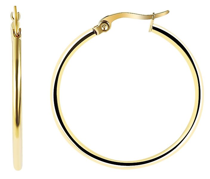 Adelia´s Paar Creolen "Damen Ohrringe – Creole aus Edelstahl" Ein kleines G günstig online kaufen