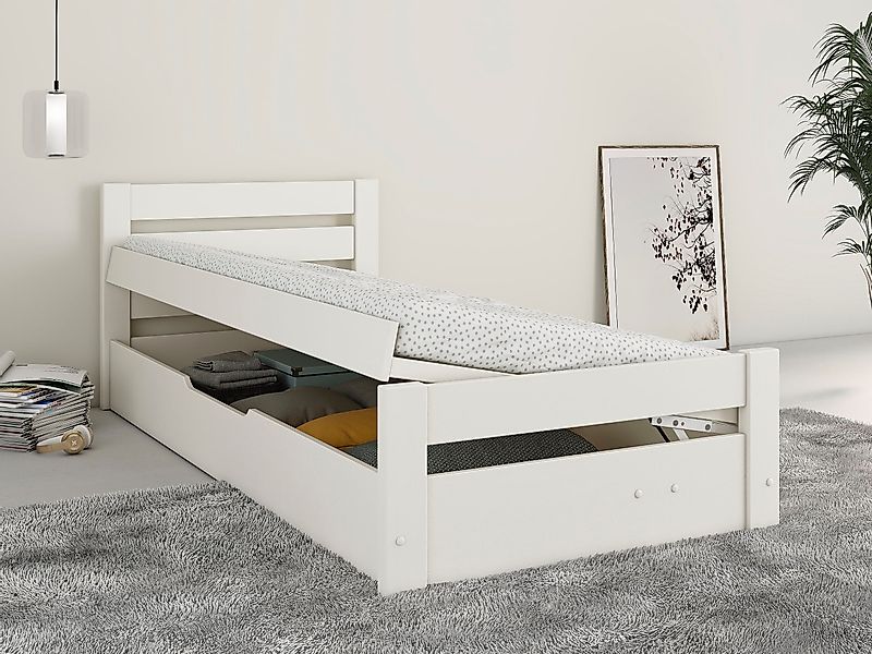 Lüttenhütt Massivholzbett ""GODJE ", TOPSELLER, zertifiziertes Massivholz ( günstig online kaufen