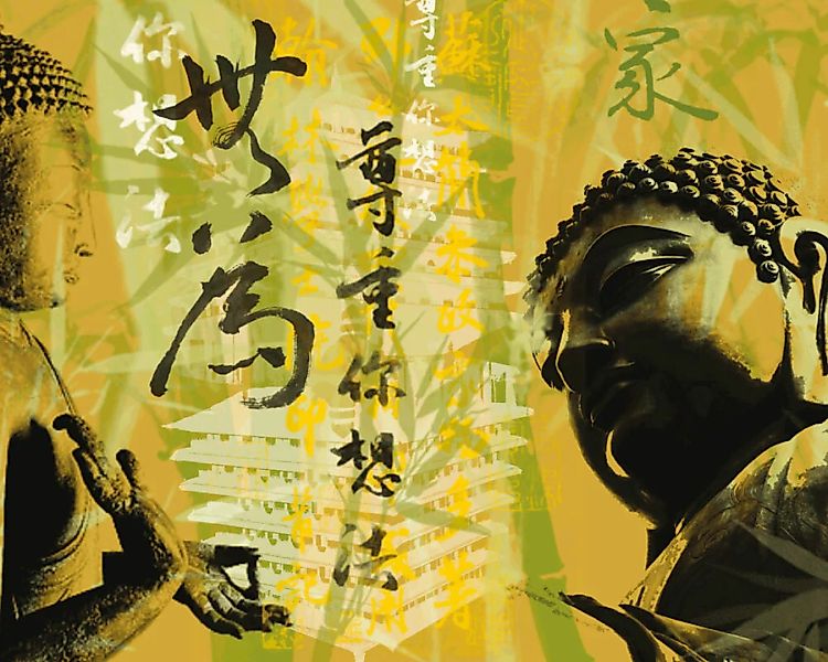 Fototapete "Buddha Zeichen" 4,00x2,50 m / Glattvlies Brillant günstig online kaufen