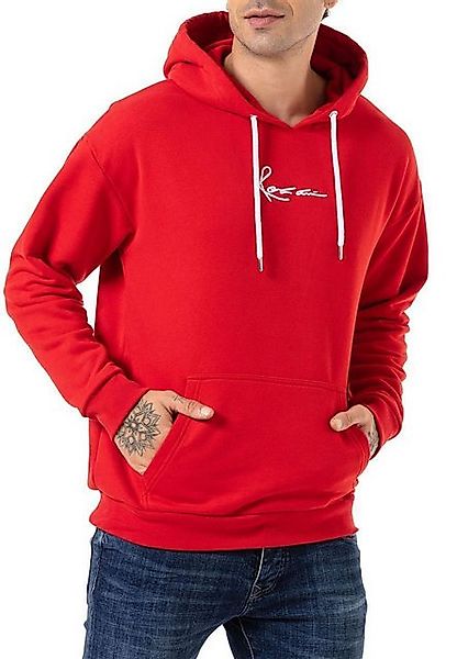 RedBridge Hoodie Herren Kapuzenpullover Rot XXL Bestickung günstig online kaufen