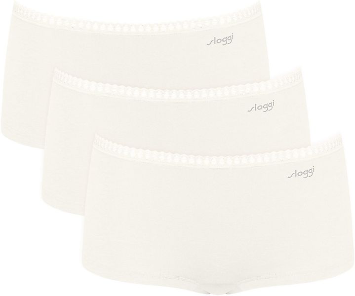 sloggi Retro Pants GO Crush (3er Pack) Spitzendetails, Multipack, Baumwollm günstig online kaufen