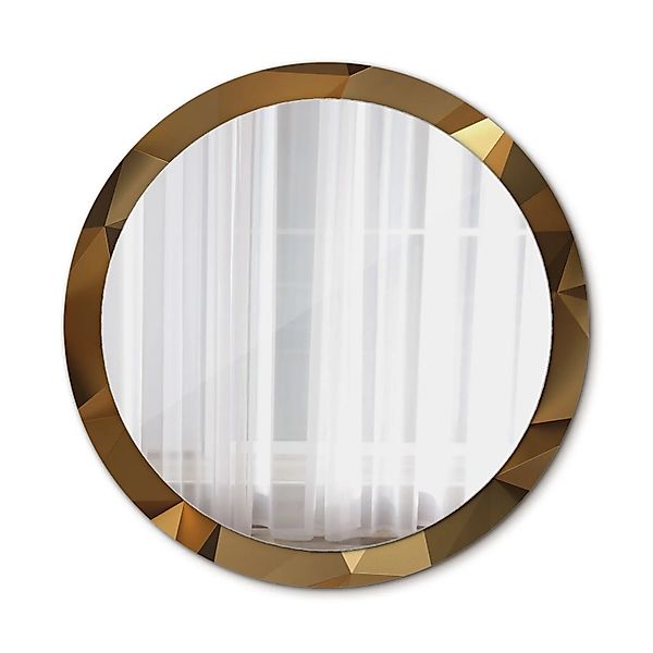 Tulup Spiegel mit Motivdruck Geometrisches Muster 100x100 cm Runder Spiegel günstig online kaufen