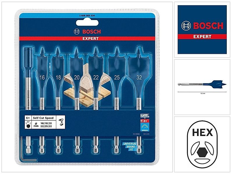 Bosch Professional Bohrer- und Bit-Set EXPERT SelfCut Speed Flachfräsbohrer günstig online kaufen