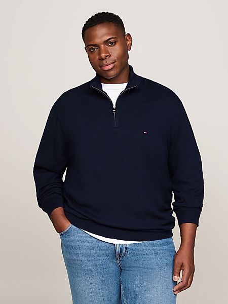 Tommy Hilfiger Big & Tall Troyer BT-PIMA ORG CTN CASHMERE ZMOCK-B Große Grö günstig online kaufen