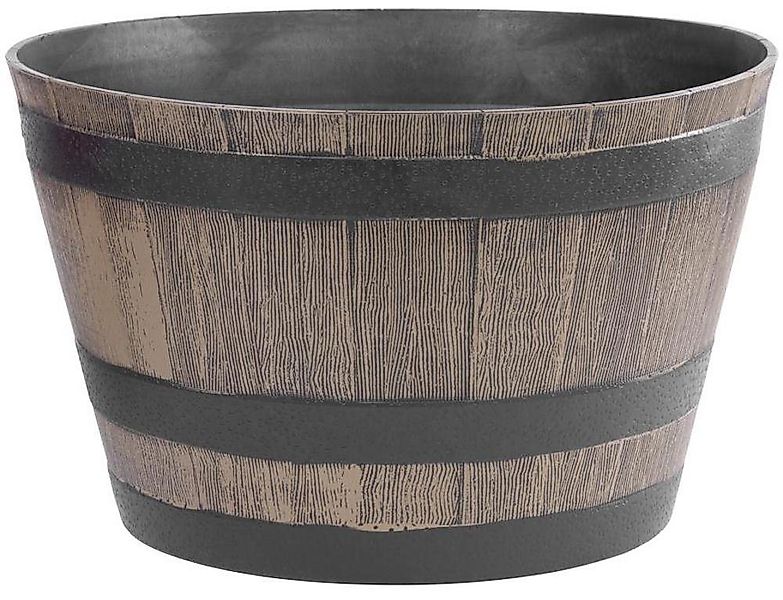 PROREGAL® Blumentopf Blumentopf 52x30cm Holz-effekt, Fass günstig online kaufen