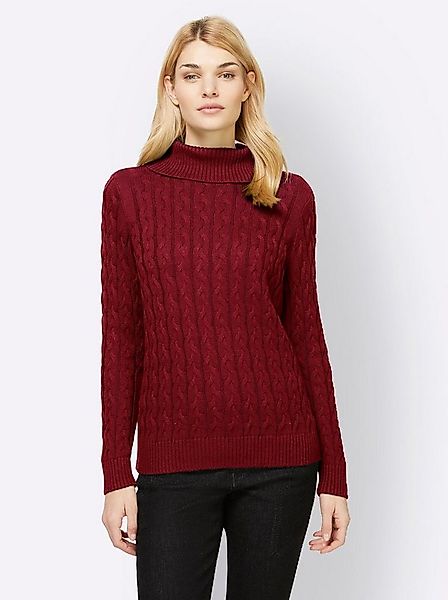 heine Strickpullover Rollkragen-Pullover Langarm Feinstrick, Zopfmuster günstig online kaufen
