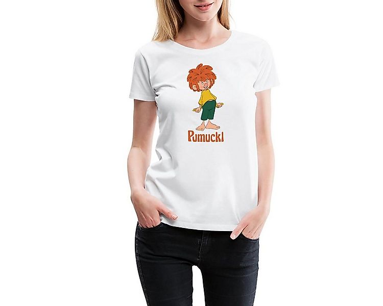 Spreadshirt T-Shirt Pumuckl Mit Frecher Pose Und Verschmitztem Lächeln Frau günstig online kaufen