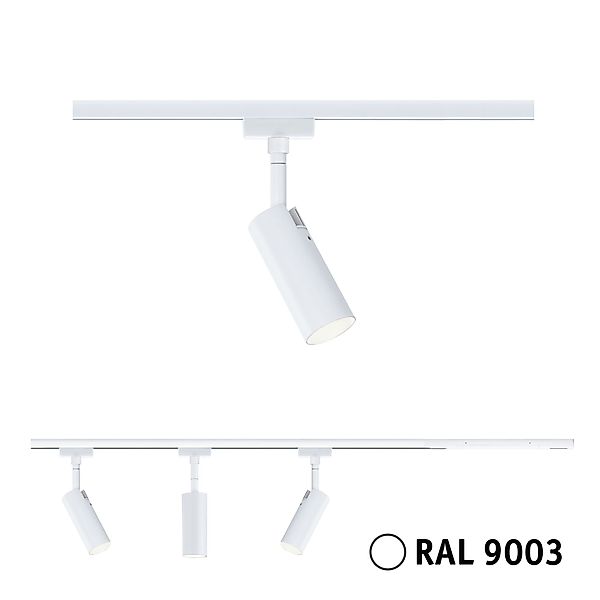 Paulmann "URail LED Schienenspot Tubo Starterset 3x150lm 3x4W 3000K dimmbar günstig online kaufen