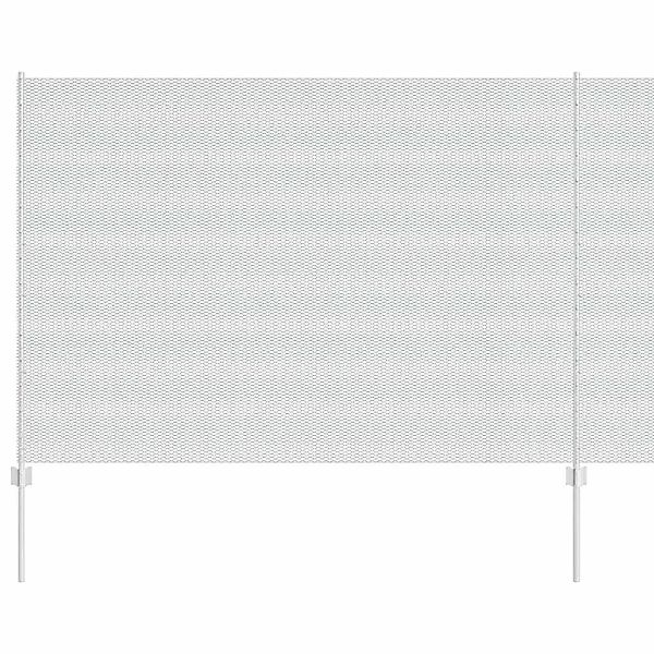 vidaXL Zaun mit Pfosten Silber 1,6 x 50 m Stahl 3337050 günstig online kaufen