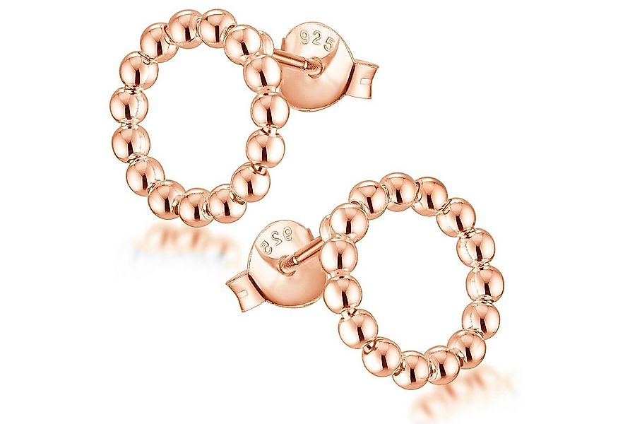 Materia Paar Ohrstecker Damen Ohrstecker Rosegold Kreis Kugeln Ø11mm SO-408 günstig online kaufen