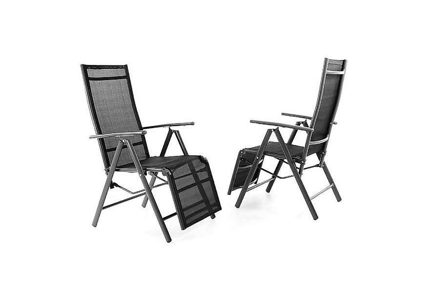 VCM Gartenstuhl 2er Hochlehner Gartenstuhl Fußstütze Stuhl günstig online kaufen