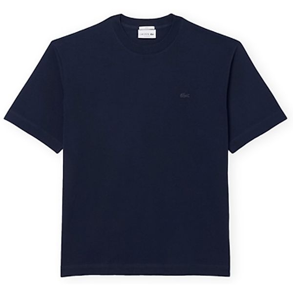 Lacoste  T-Shirts & Poloshirts Heavy Jersey Loose Fit T-Shirt - Navy Blue günstig online kaufen