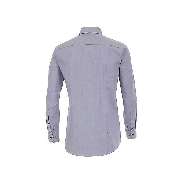 VENTI Langarmhemd Venti Herren Dobby Hemd gestreift Modern Fit blau (1-tlg) günstig online kaufen