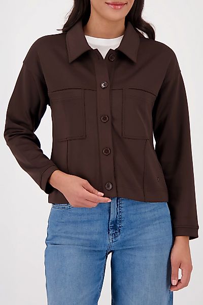 Monari Sweatjacke Hemdkragen, große Brusttaschen, elastische Qualität günstig online kaufen