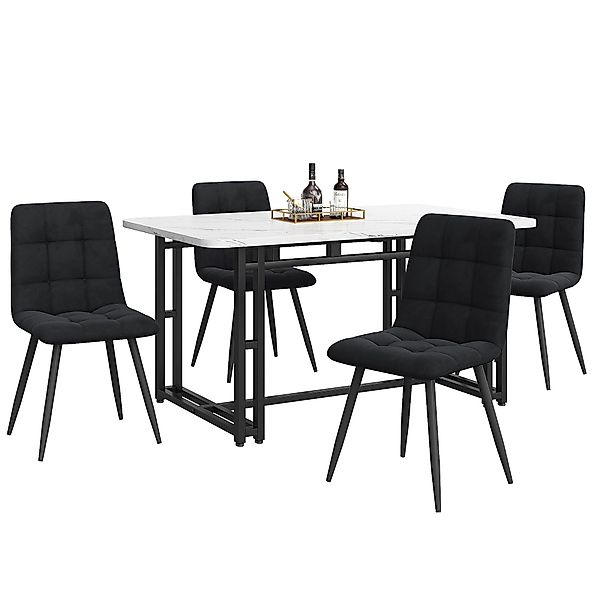 i@home Essgruppe Esstisch mit 4 Stühlen günstig online kaufen