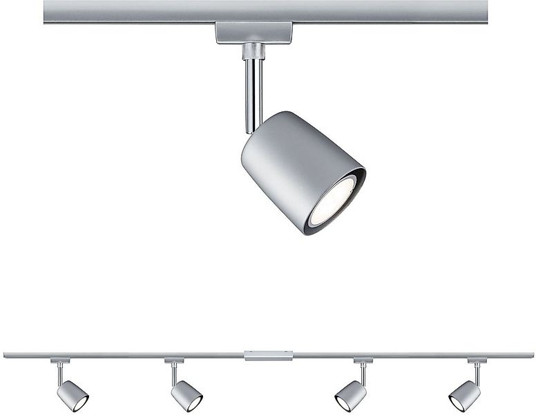 Paulmann Schienensystem-Leuchten URail Set Cover Chrom matt GU11 max. 4x10W günstig online kaufen