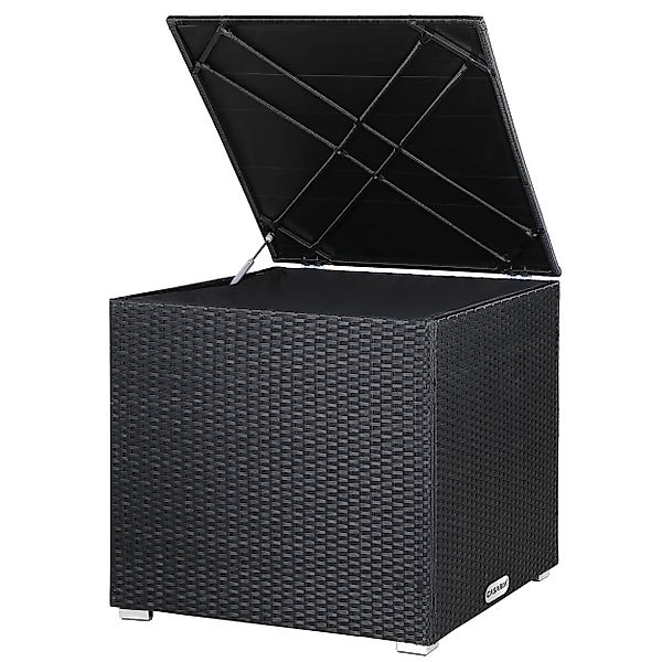 Gartenbox Polyrattan 318L Schwarz mit Innenverkleidung wetterfeste günstig online kaufen