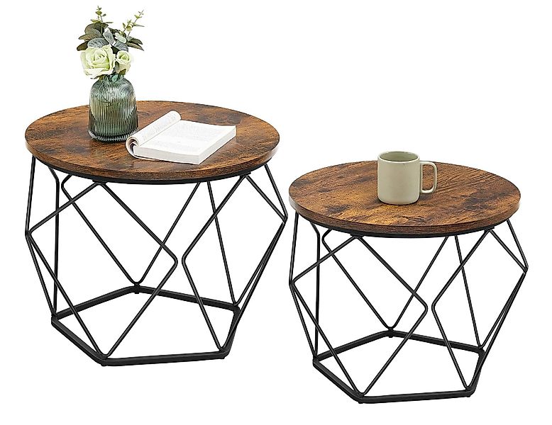 VASAGLE Couchtisch (2er Set), Beistelltisch, abnehmbare günstig online kaufen
