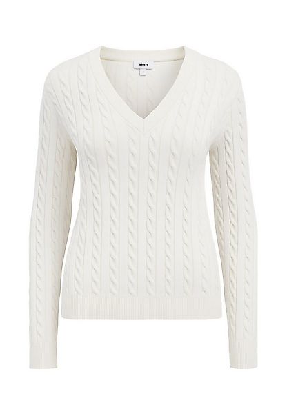 Mavi Strickpullover Eleganter Zopfstrick mit zeitlosem Design (1-tlg) V-NEC günstig online kaufen